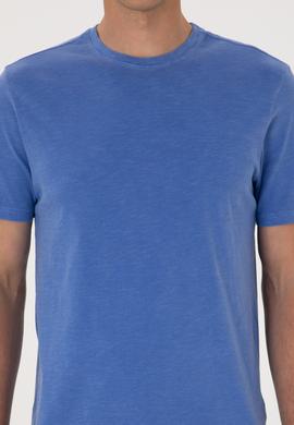 Erkek İndigo Basic Tişört - 50297987007