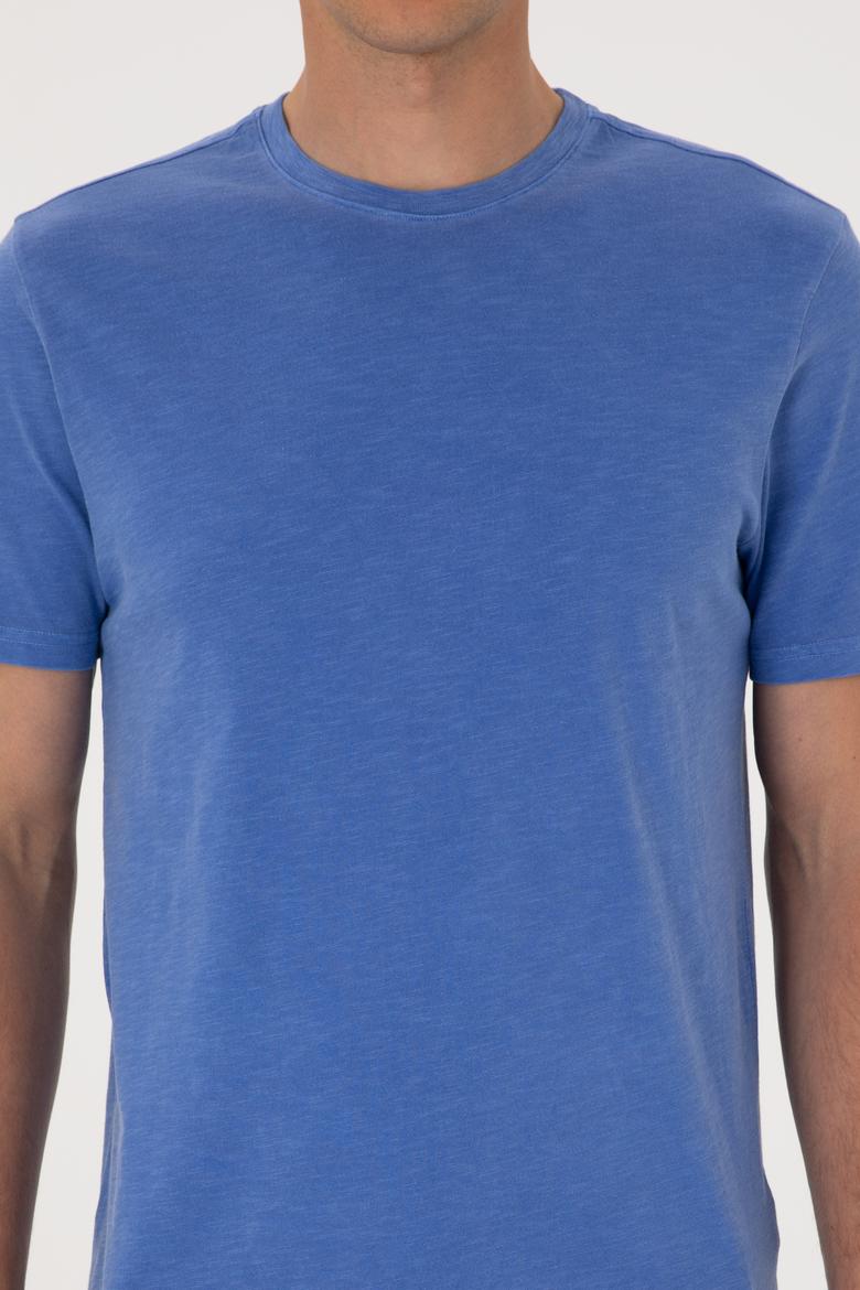 Erkek İndigo Basic Tişört - 50297987007
