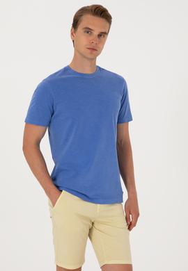 Erkek İndigo Basic Tişört - 50297987007