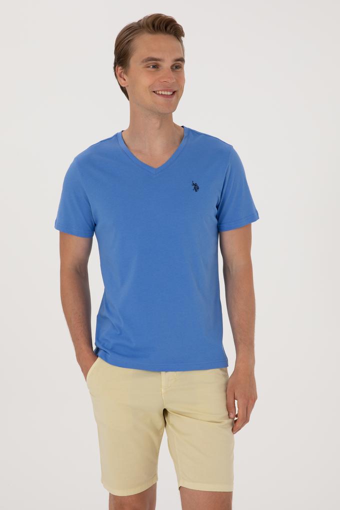 Erkek İndigo Basic Tişört