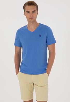 Erkek İndigo Basic Tişört - 50297985073