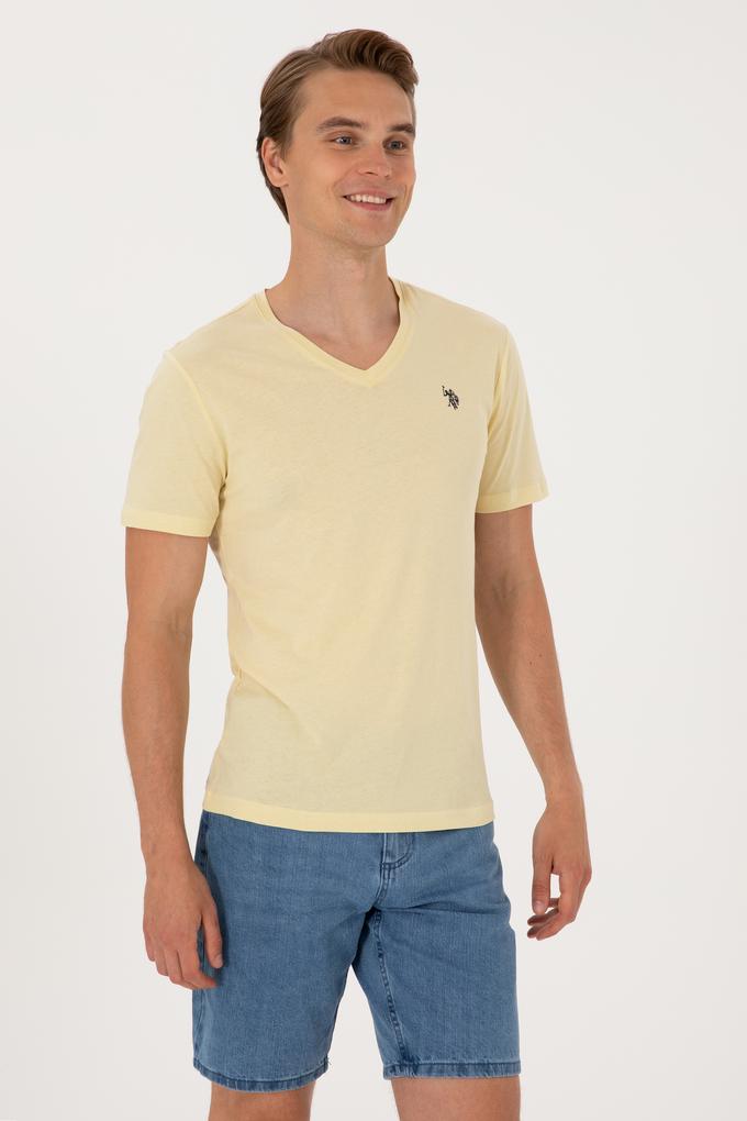 Erkek Açık Haki Basic Tişört