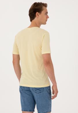 Erkek Açık Haki Basic Tişört - 50297985048