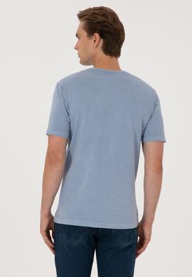 Erkek Mavi Basic Tişört - 50297987080