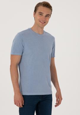Erkek Mavi Basic Tişört - 50297987080