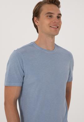 Erkek Mavi Basic Tişört - 50297987080