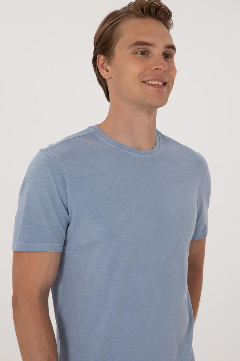 Erkek Mavi Basic Tişört - 50297987080