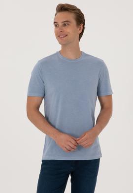 Erkek Mavi Basic Tişört - 50297987080