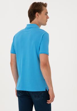 Erkek Turkuaz Basic Tişört - 50298031315