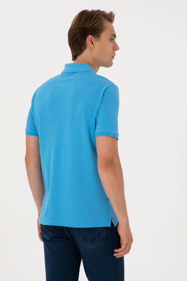 Erkek Turkuaz Basic Tişört - 50298031315