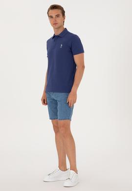 Erkek Açık Lacivert Basic Tişört - 50298041220