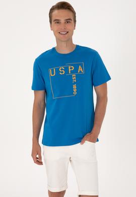 Erkek Regular Fit Kobalt Mavi Bisiklet Yaka Tişört - 50306908019