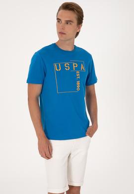 Erkek Regular Fit Kobalt Mavi Bisiklet Yaka Tişört - 50306908019