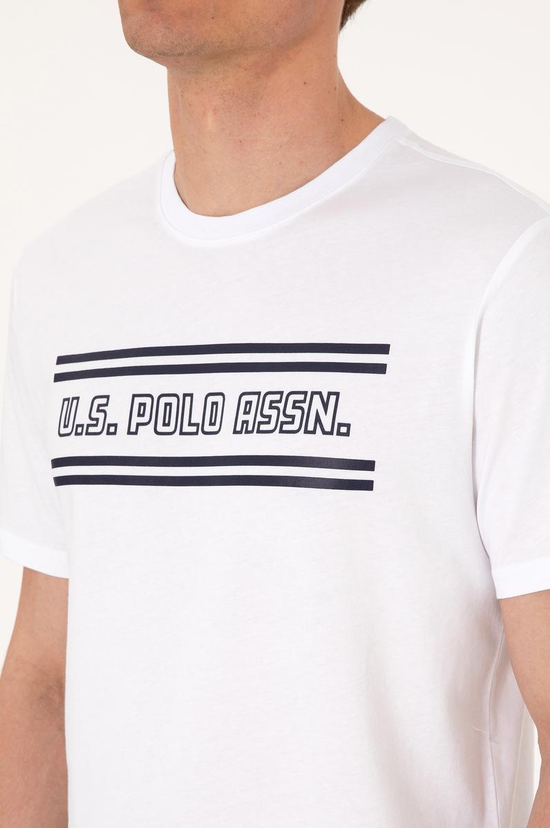 Erkek Regular Fit Beyaz Bisiklet Yaka Tişört