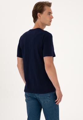 Erkek Regular Fit Lacivert Bisiklet Yaka Tişört - 50306908046