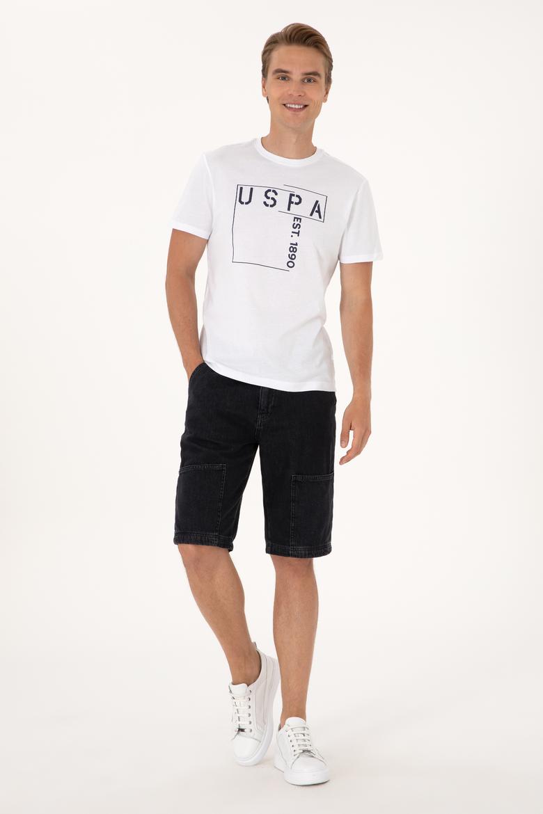 Erkek Regular Fit Beyaz Bisiklet Yaka Tişört - 50306908009