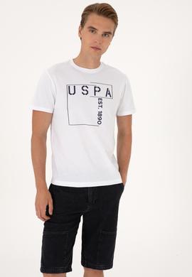 Erkek Regular Fit Beyaz Bisiklet Yaka Tişört - 50306908009