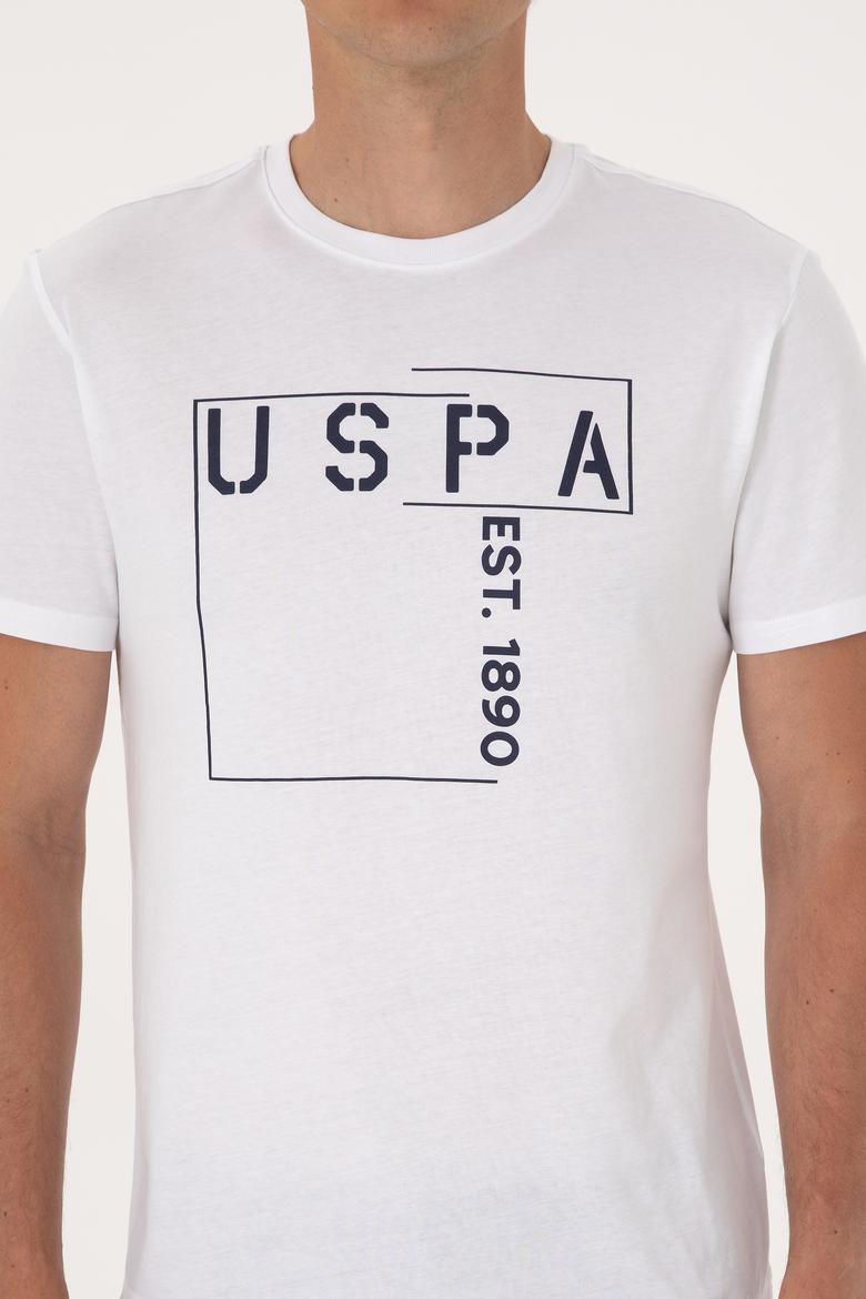 Erkek Regular Fit Beyaz Bisiklet Yaka Tişört - 50306908009