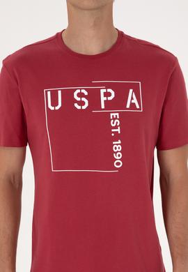 Erkek Regular Fit Vişne Bisiklet Yaka Tişört - 50306908029