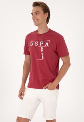 Erkek Regular Fit Vişne Bisiklet Yaka Tişört - 50306908029