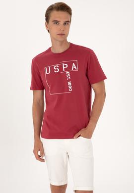 Erkek Regular Fit Vişne Bisiklet Yaka Tişört - 50306908029