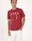 Erkek Regular Fit Vişne Bisiklet Yaka Tişört