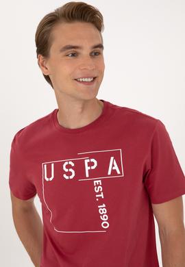 Erkek Regular Fit Vişne Bisiklet Yaka Tişört - 50306908029