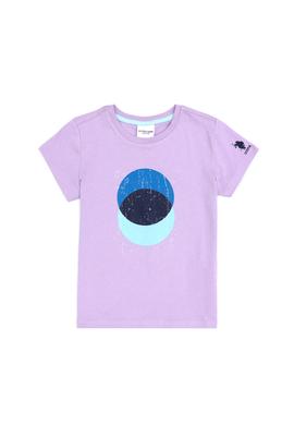 Erkek Çocuk Lila Bisiklet Yaka Tişört - 50307292022