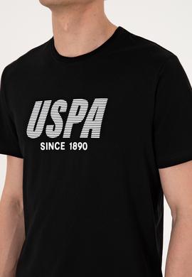 Erkek Regular Fit Siyah Bisiklet Yaka Tişört - 50306966061