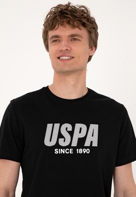 Erkek Regular Fit Siyah Bisiklet Yaka Tişört - 50306966061