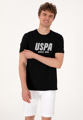 Erkek Regular Fit Siyah Bisiklet Yaka Tişört - 50306966061