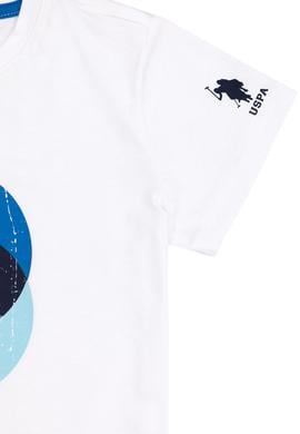 Erkek Çocuk Beyaz Bisiklet Yaka Tişört - 50307292003