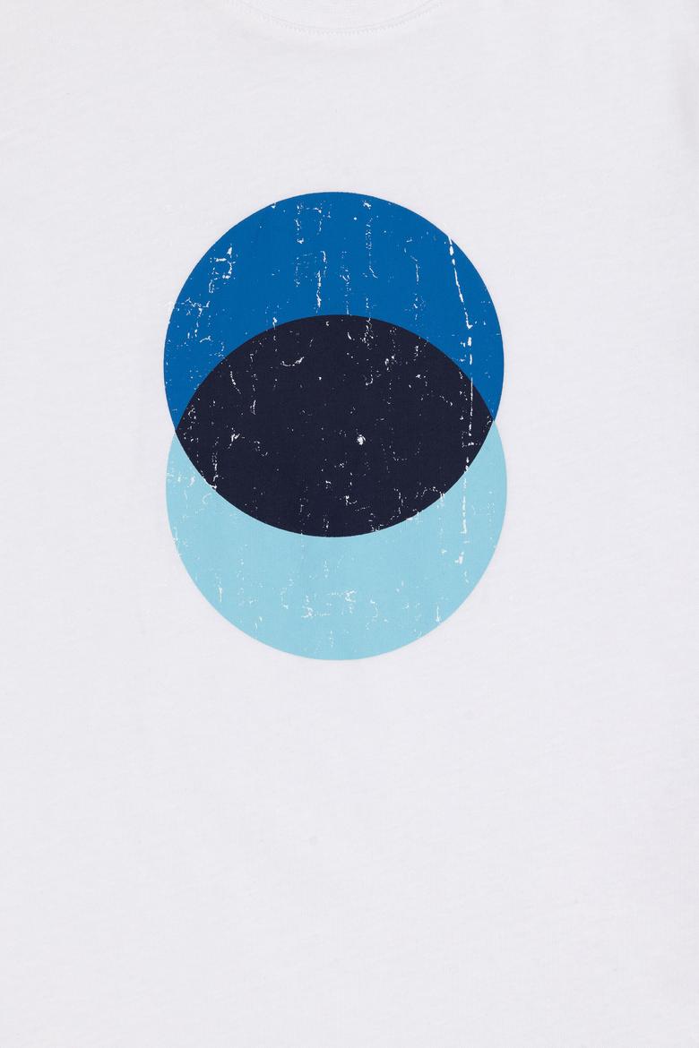 Erkek Çocuk Beyaz Bisiklet Yaka Tişört - 50307292003