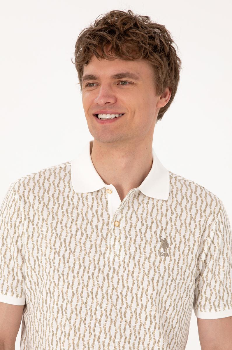 Erkek Regular Fit Açık Haki Polo Yaka Tişört