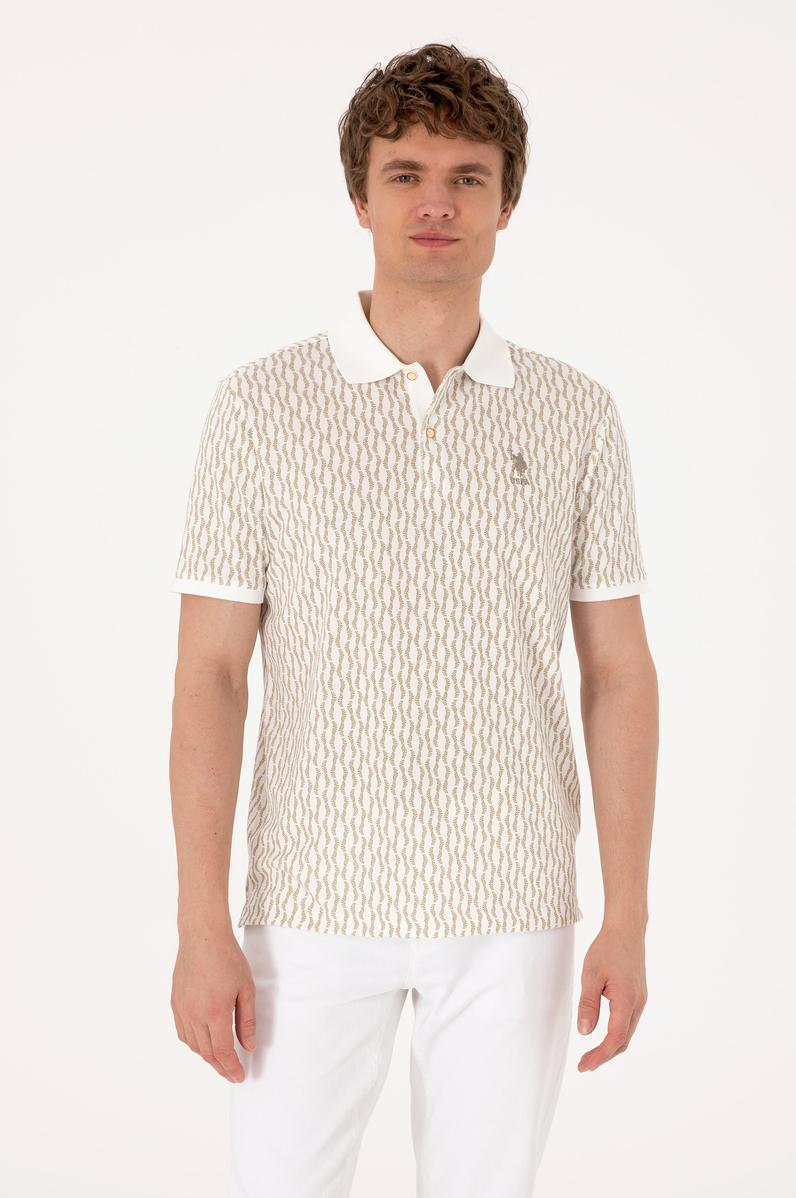 Erkek Regular Fit Açık Haki Polo Yaka Tişört