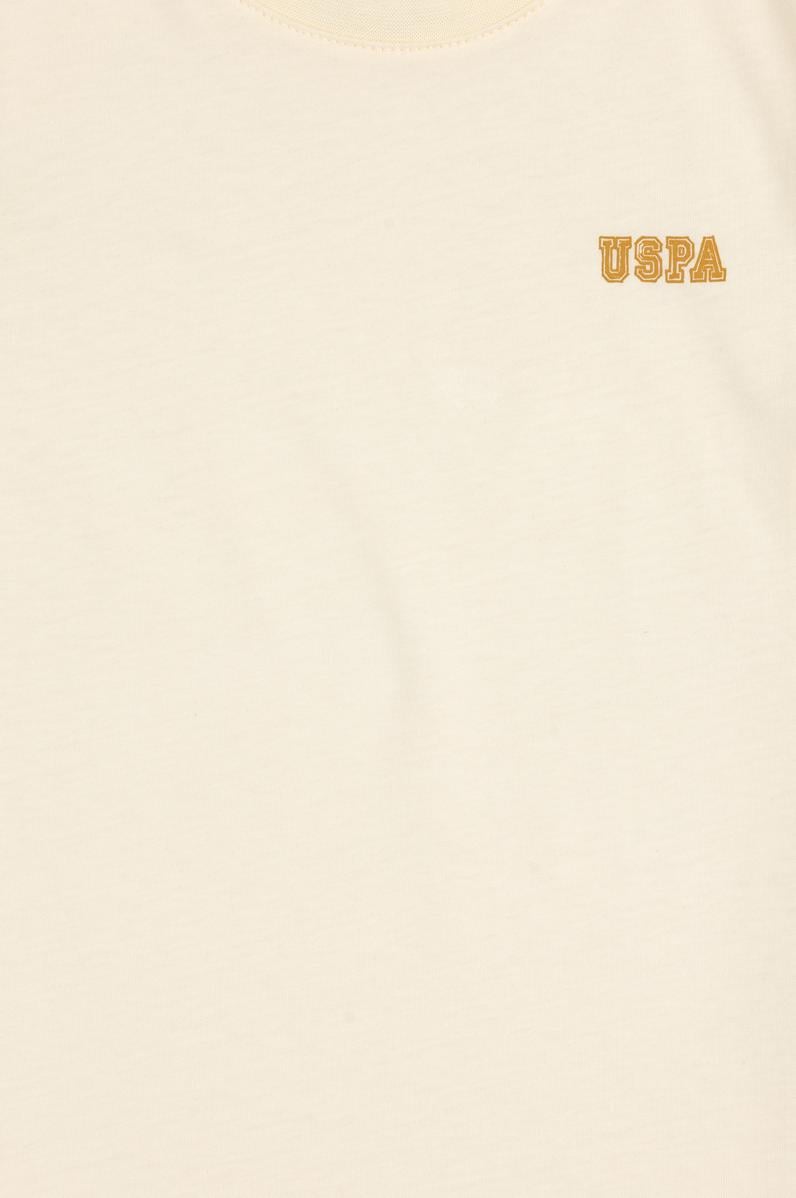 Erkek Çocuk Ekru Bisiklet Yaka Tişört