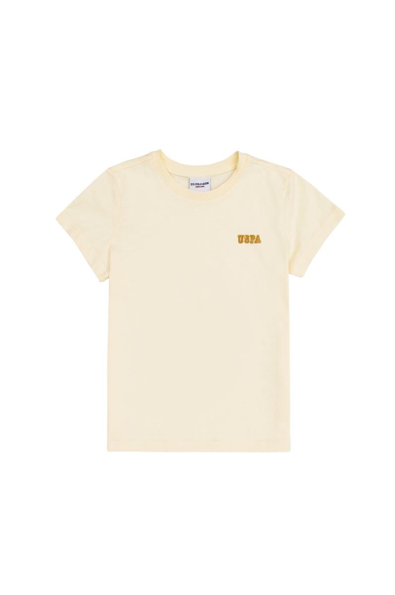 Erkek Çocuk Ekru Bisiklet Yaka Tişört