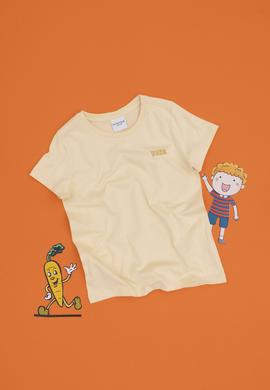 Erkek Çocuk Ekru Bisiklet Yaka Tişört - 50313932139