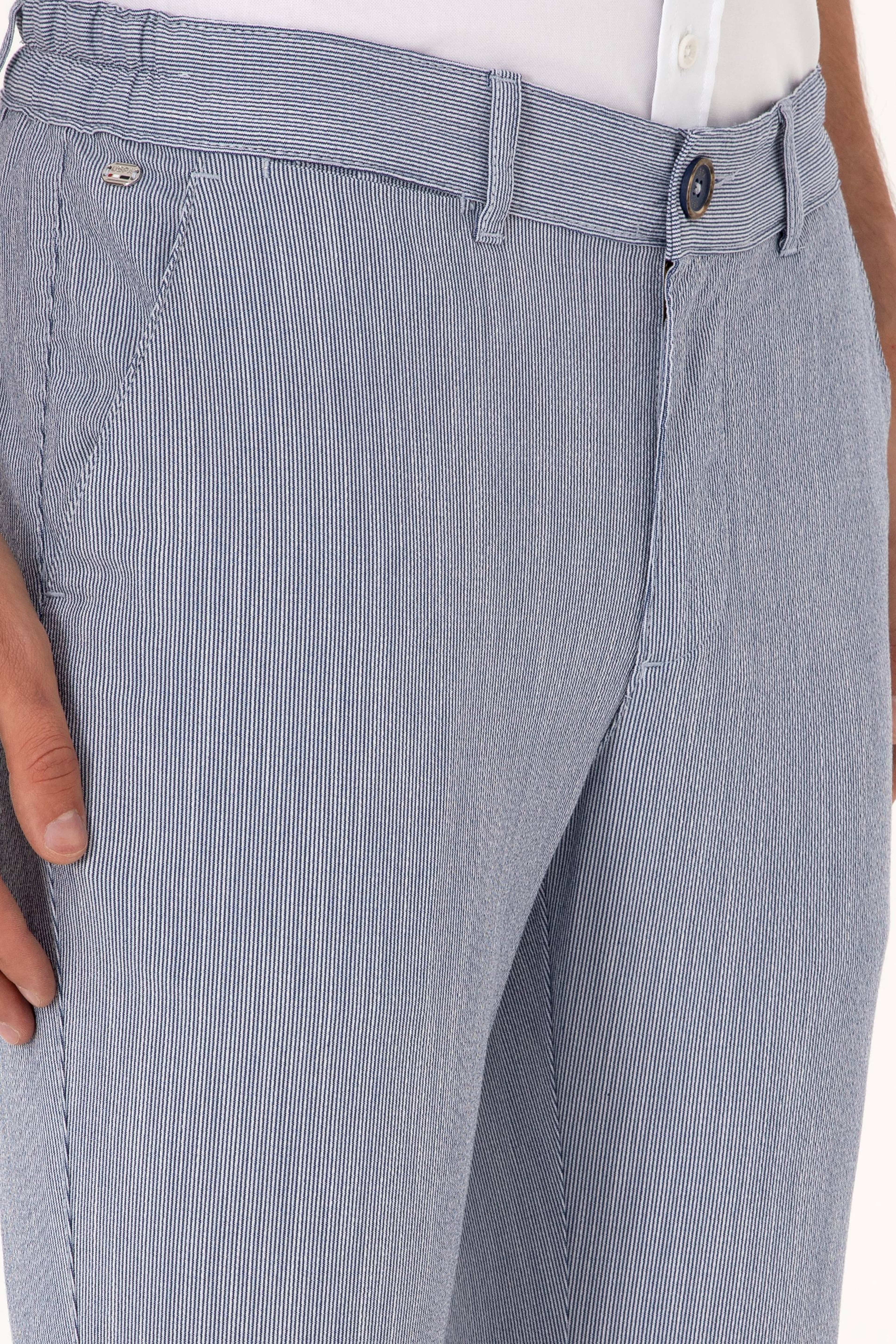 Erkek Slim Fit Lacivert Kanvas Pantolon