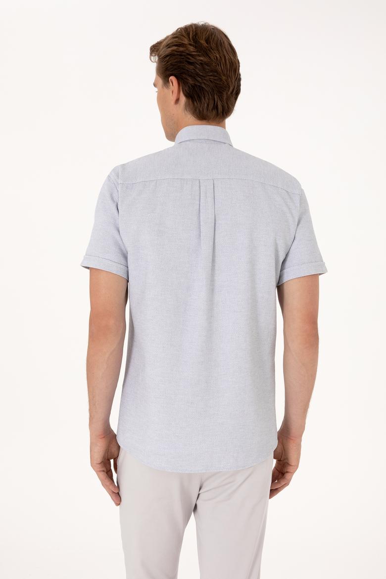 Erkek Açık Gri Kısa Kollu Gömlek - 50300222008