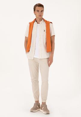 Erkek Camel Kısa Kollu Gömlek - 50299600016