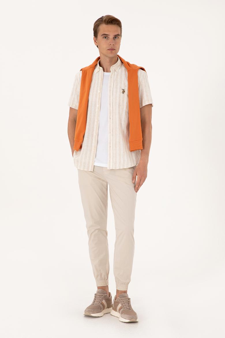 Erkek Camel Kısa Kollu Gömlek - 50299600016