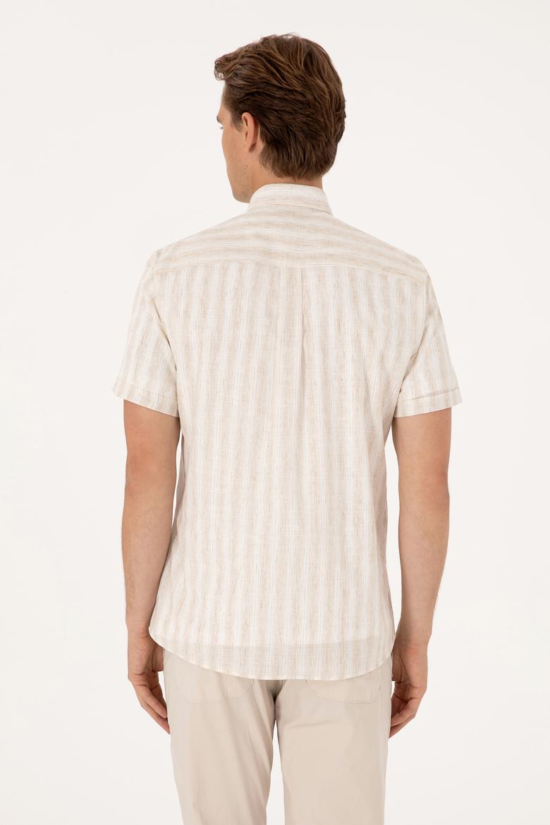 Erkek Camel Kısa Kollu Gömlek - 50299600016