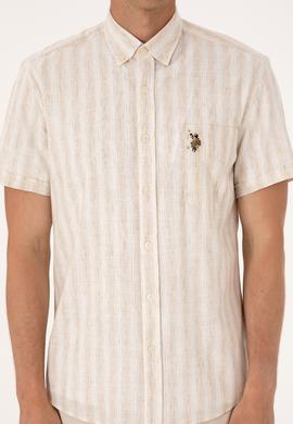 Erkek Camel Kısa Kollu Gömlek - 50299600016