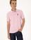 Erkek Regular Fit Açık Pembe Polo Yaka Dokulu Tişört