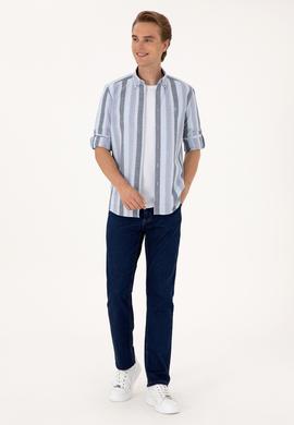 Erkek Açık Mavi Uzun Kollu Gömlek - 50299589009