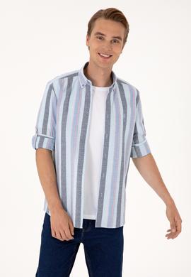 Erkek Açık Mavi Uzun Kollu Gömlek - 50299589009