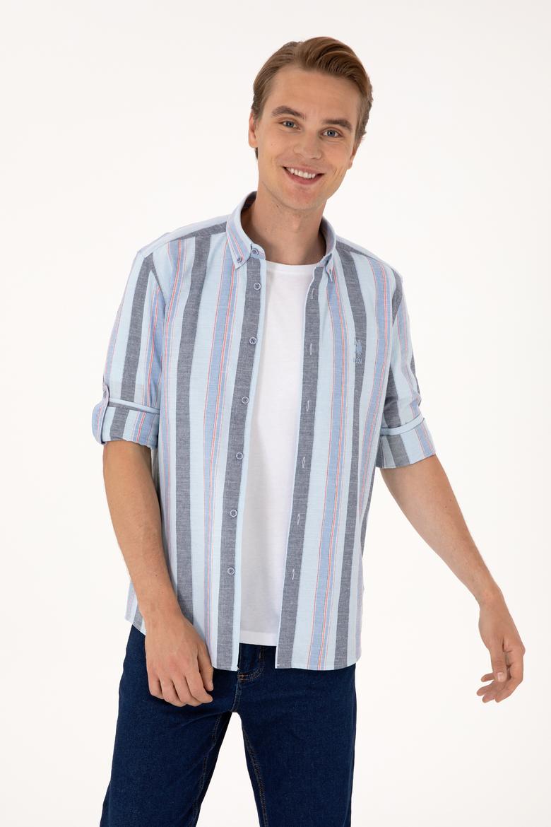 Erkek Açık Mavi Uzun Kollu Gömlek - 50299589009