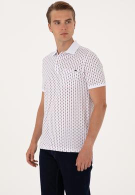 Erkek Regular Fit Beyaz Polo Yaka Tişört - 50299637033