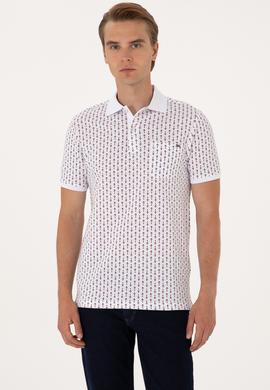 Erkek Regular Fit Beyaz Polo Yaka Tişört - 50299637033